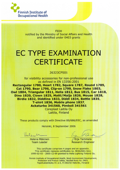 EC Certificate 1 Scanglo